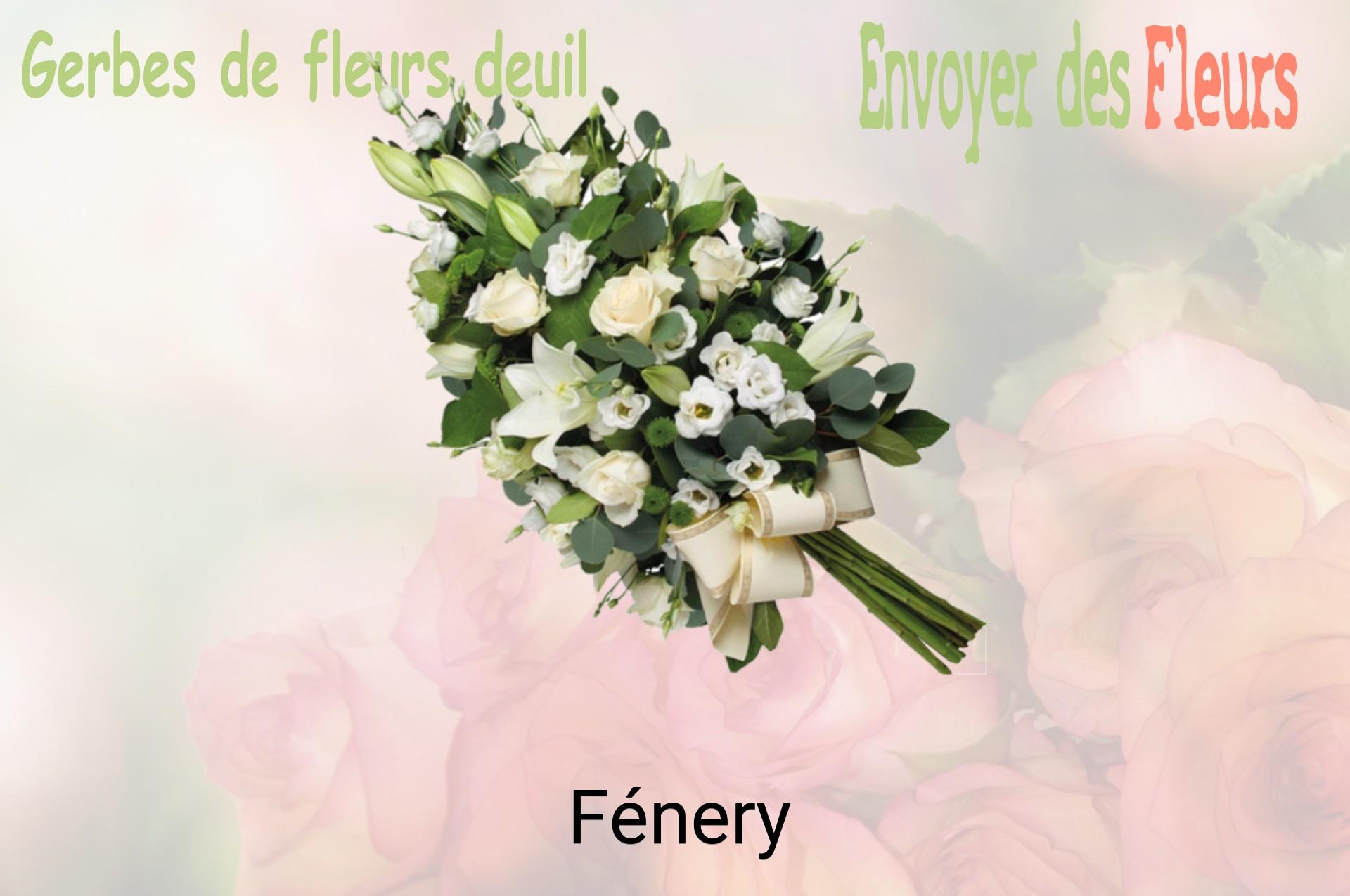 Gerbe de fleurs de deuil livrée à Fénery